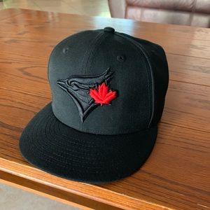 New Era Accessories Toronto Blue Jays New Era Black Hat Red Leaf Poshmark